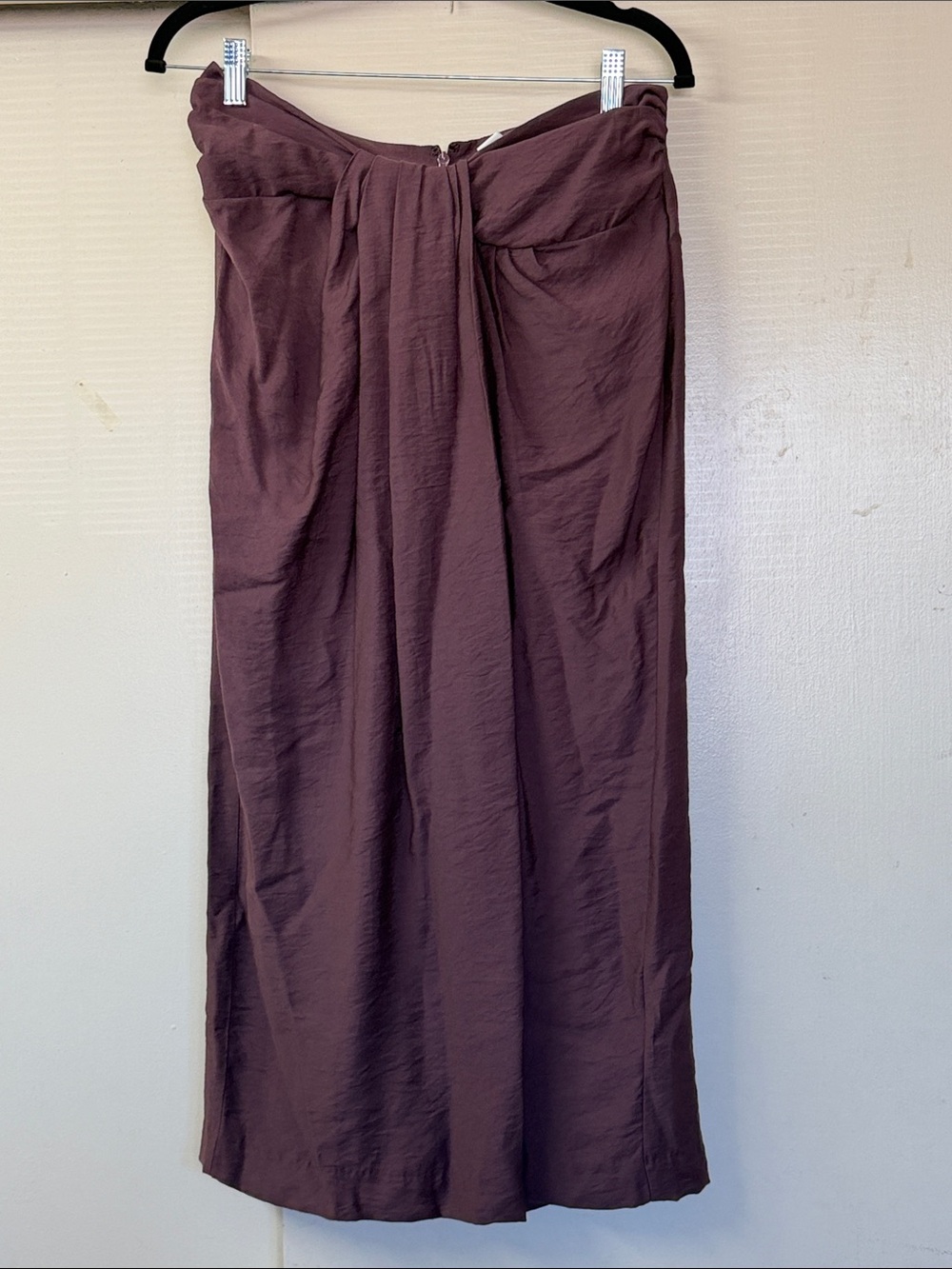 NWT Draped Panel Midi Skirt H&M Size 8